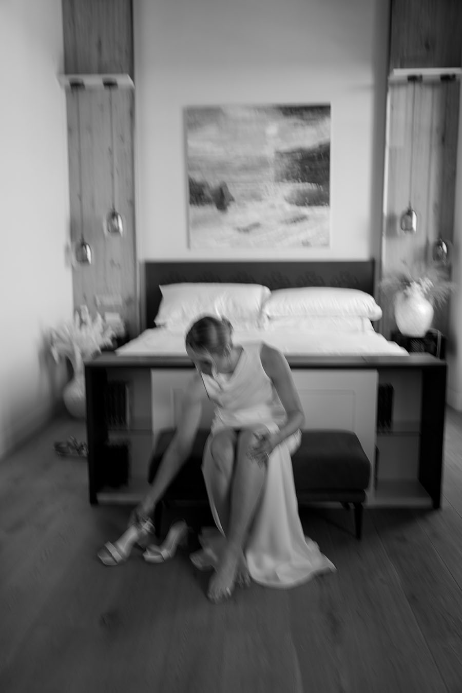 Bride getting ready at Xalet del Nin